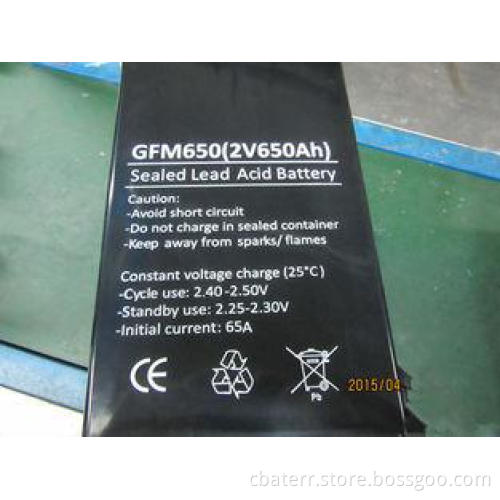 Long Life 650Ah 2V Lead Acid Battery With Low Self - Discha